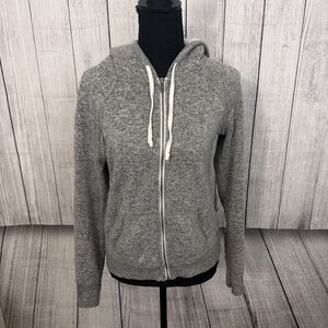 American Eagle Outfitters Women's Large Gray Full Zip Soft Polyester Jacket